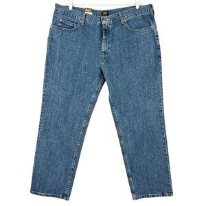 NWT Lee Men's Blue Denim Jeans Size 40x29 Relaxed Fit Straight Leg 100% Cotton